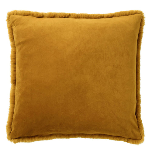 ZAYA - sierkussen 45x45 cm - bontlook - effen kleur - Chai Tea - geel