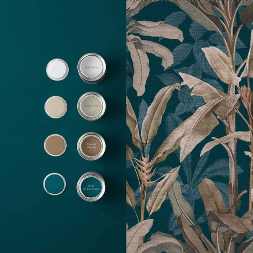 Graham & Brown Vliesbehang - Borneo Teal - 10mx52cm