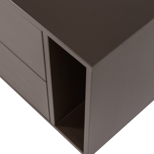 vtwonen tv meubel 200 cm Settle Down - Grenen - Middenbruin - 45x200x44