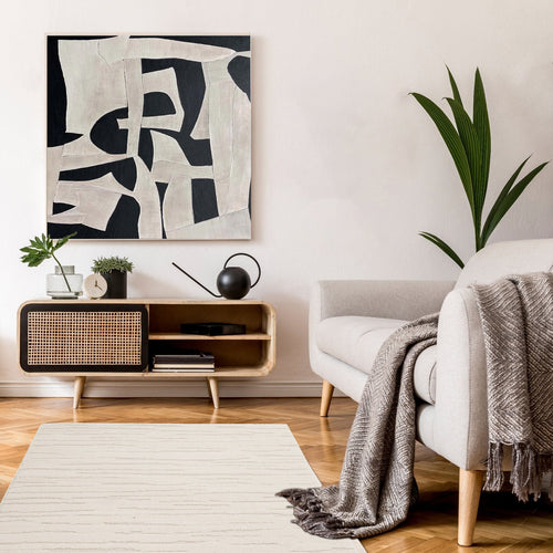 AFK Living vloerkleed Inuk - reliëfeffect - beige - 200 x 290 cm