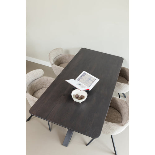 WOOOD eetkamerstoelen Fenne - Polyester - Naturel - Set van 6 - vtwonen shop