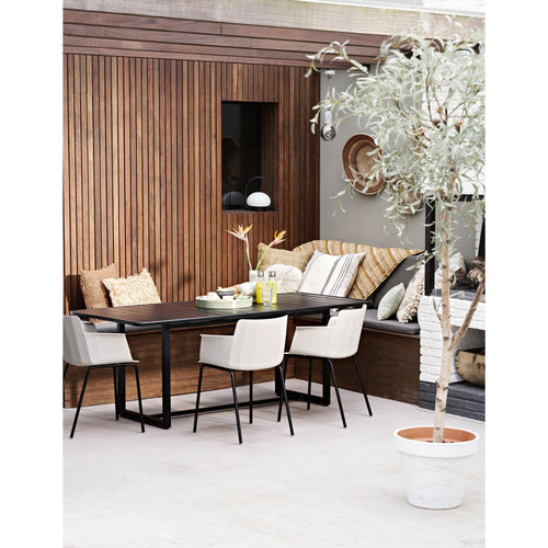 WOOOD eetkamerstoelen outdoor Foppe - Pp/Metaal - Mist - Set van 2 - vtwonen shop