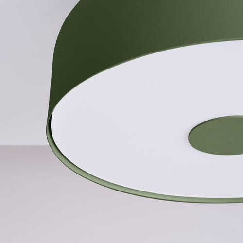 Sollux Lighting Plafondlamp OMIQ olijfgroen - 30x30x15cm