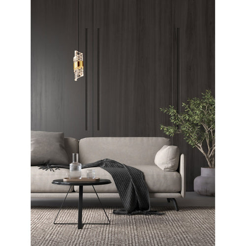 Nova Luce SENECA Slanke hanglamp voor plafond, platina goud, zandzwart, LED, 8W, 636lm, 3000K