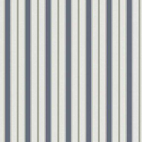 Sanders & Sanders behang strepen donkerblauw en grijs - 53 cm x 10.05 m - 640698