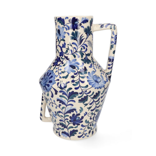 Return to Sender Vaas 45 cm Bed of Flowers Blue handgeschilderd met handvat - vtwonen shop