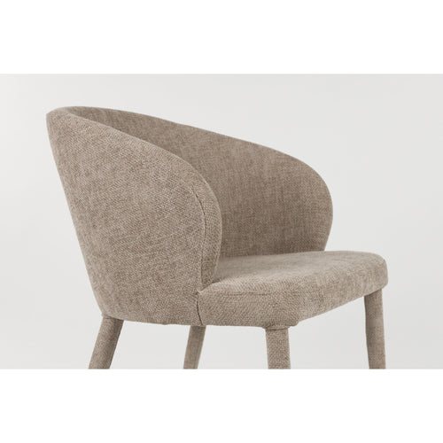 Housecraft Living Tamsin Eetkamerstoelen Gestoffeerd Beige - Set van 2 - vtwonen shop