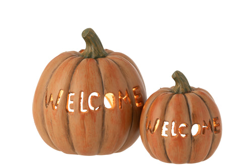 J-Line decoratie Pompoen - keramiek - karamel - large - vtwonen shop