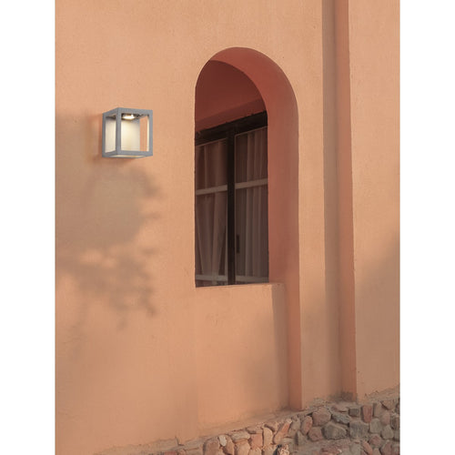 Merano Baton Moderne buitenwandlamp grijs cement glas LED 5W 200Lm 3000K IP65