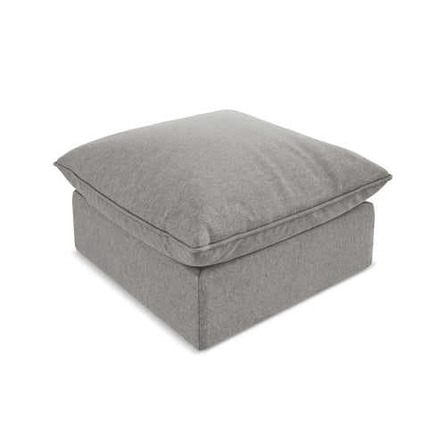 LaMiaSofa Poef Ravenna - velours - grijs - 75x75x45