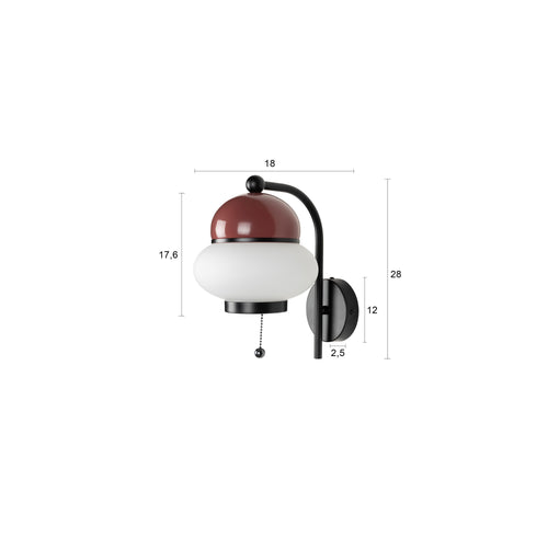 Zuiver Bumble Wandlamp Rood