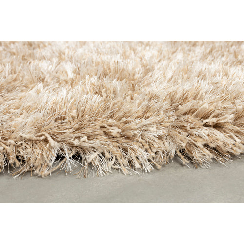 Dutchbone Hairy Vloerkleed Rond 200 cm Beige