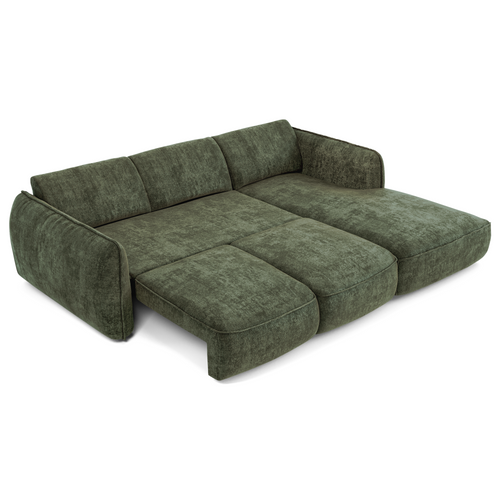 Sia Home  slaapbank LIVIA - Fluweel weefsel - Olijfgroen - 274cm