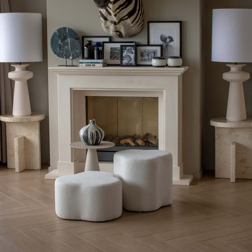 Kick poef Mira - Wit - vtwonen shop