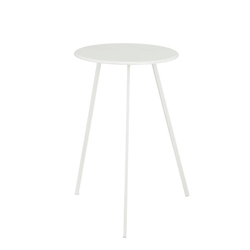 Mica Decorations Seatle Bijzettafel Buiten - H58 x Ø38 cm - Metaal - Wit - vtwonen shop