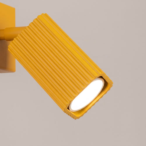 Sollux Lighting Wandlamp RAYO geel met schakelaar - 8x16x16cm