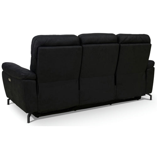 Furnhouse 3-zitsbank Selesta - Zwart - Stof - 96x222x101
