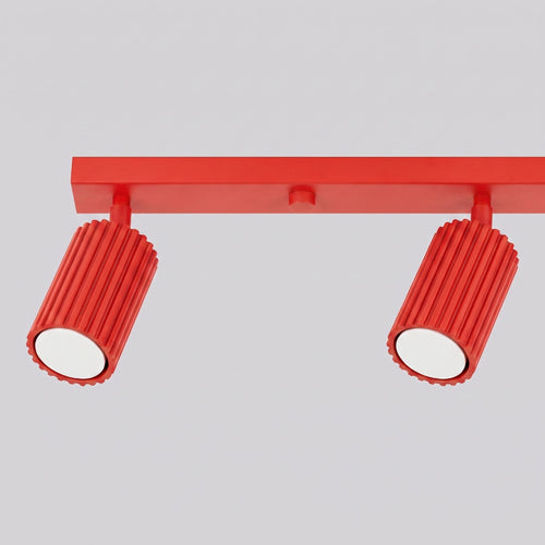 Sollux Lighting Plafondlamp KARBON 4L rood - 81x6,5x16,5cm