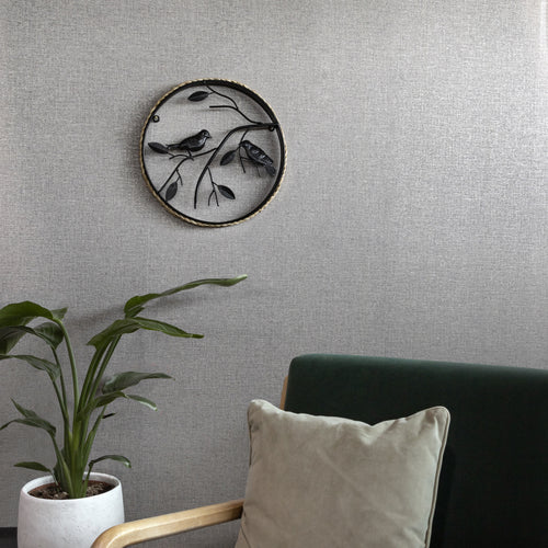 Art for the Home Metal Art - Vogels op Tak - Rond - Diameter 30cm