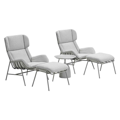 Garden Impressions loungestoelen Fresno - Mati taupe - 3-delig