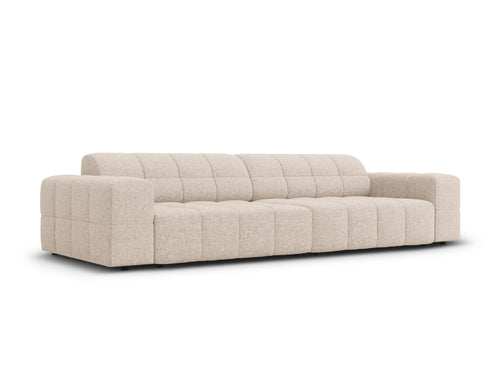 Cosmopolitan Design Bank Chicago 4-zits, chenille beige - 102x252x78cm