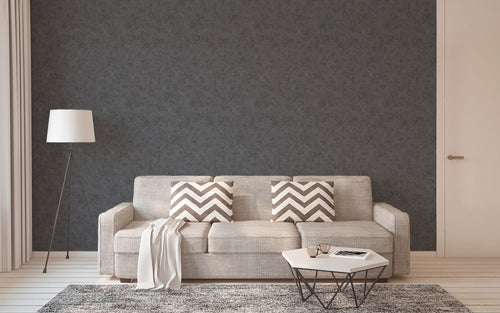 Livingwalls behang effen grijs en zwart - 53 cm x 10.05 m - AS-116093