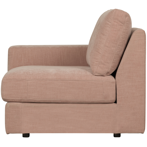 vtwonen 1-zits bank element met arm links Family - Polyester - Roze - 85x115x98