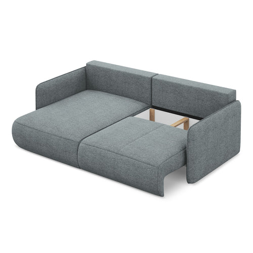 LaMiaSofa hoekbank links Palermo - chenille stof - jeans - 207x148x86