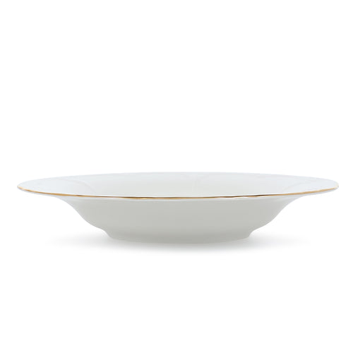 Bonbistro - Diep bord 23,5/14xH4cm met gouden rand Retro - Set van 6