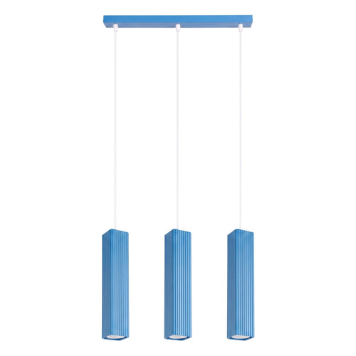 Sollux Lighting Hanglamp RAYO 3L azuurblauw - 45x6x98cm