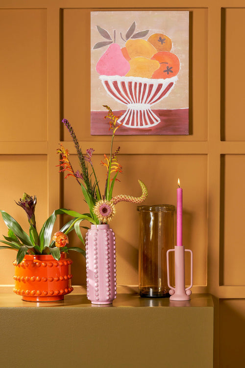 Mica Decorations Boaz Bloempot - H19 x Ø22 cm - Keramiek - Oranje - vtwonen shop