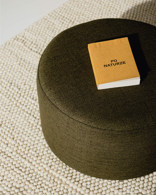 noo.ma Folk Pouf Low - Baby Blue Wool