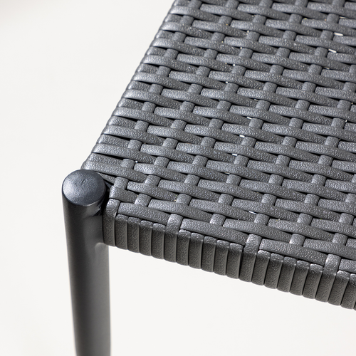 Nest outdoor Julian aluminium tuinstoel zwart - met rattan zitting - set van 2 - vtwonen shop