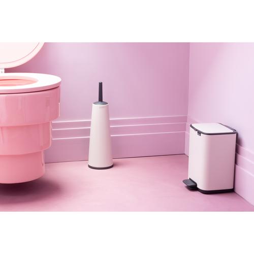 Brabantia Bo Pedaalemmer, 4 liter, stil sluitend, kunststof binnenemmer - White