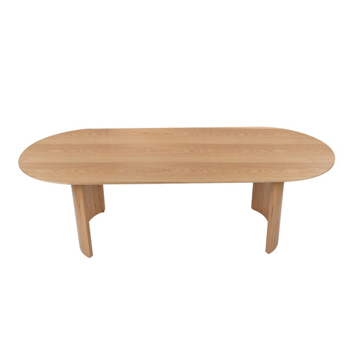Giga Meubel Eettafel Reno - Ovaal Naturel Hout - 240x100x76cm