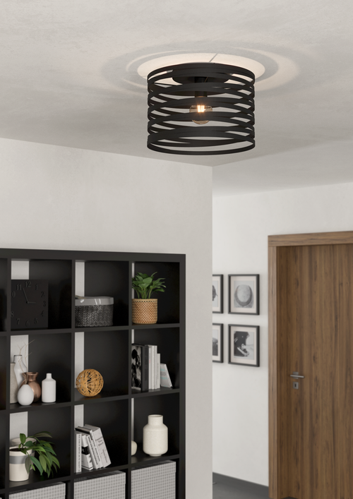 EGLO plafondlamp Cremella - e27 - ø 37 cm - zwart - vtwonen shop