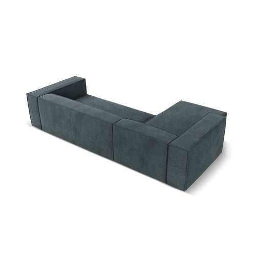 Cosmopolitan Design - Linker hoekbank Turin 5-zits, structurele stof blauw grijs - 173x290x68cm