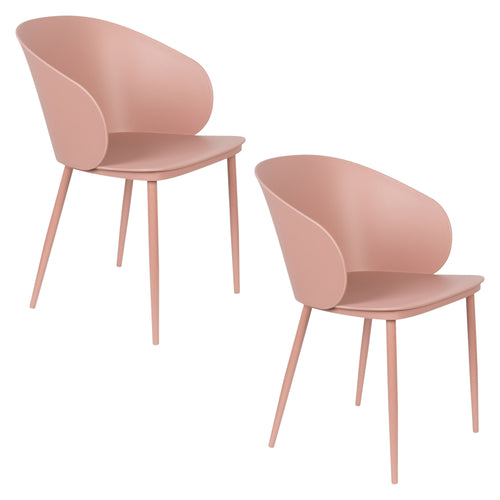Housecraft Living Gigi Eetkamerstoelen Roze - Set van 2 - vtwonen shop