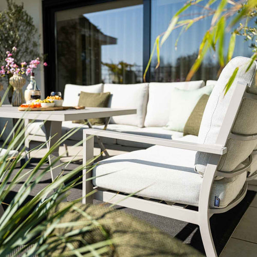 Garden Impressions lounge dining set Senja valley sand - 4-delig - rechts - vtwonen shop