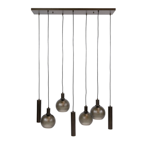 Giga Living Hanglamp Sfera Tricolore - Bruin Glas - 100x35x150cm