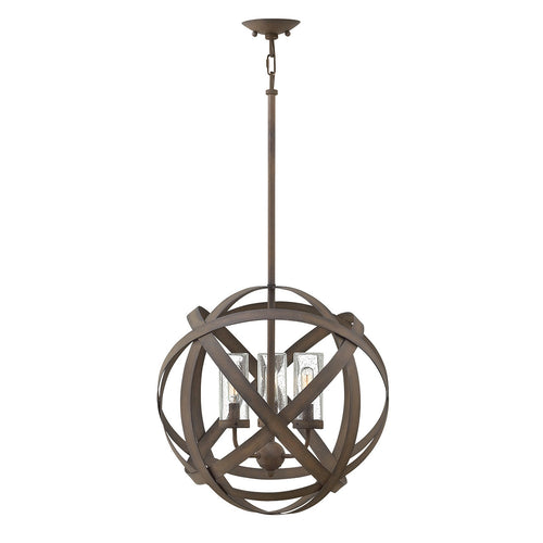Elstead Carson - 3-lichts hanglamp voor buiten in ijzer IP44, E14