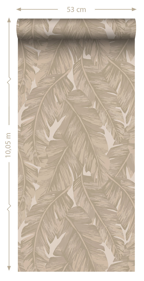 Origin Wallcoverings eco-texture vliesbehang palmbladeren beige - 50 x 900 cm - 347890 - vtwonen shop