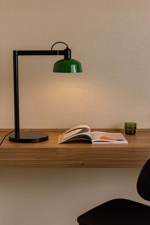 Faro Tatawin Bureaulamp Zwart, Glanzend Groen 1x E27