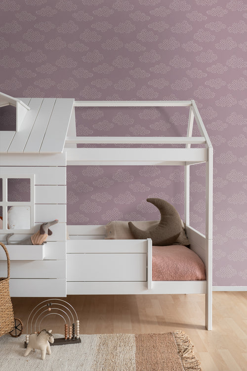 ESTAhome behang wolkjes paars - 50 x 900 cm - 131225 - vtwonen shop