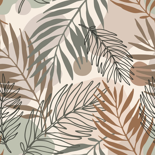 ESTAhome behang bladeren beige en vergrijsd groen - 50 x 900 cm - 139822 - vtwonen shop