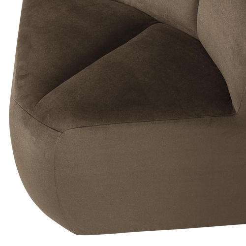 WOOOD eetbank hoek met rugleuning Mojo - Velvet - Taupe - 83x83x83