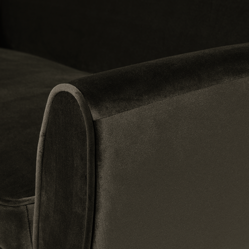 WOOOD 2-zits bank Rocco - Velvet - Warm Groen - 75x187x82