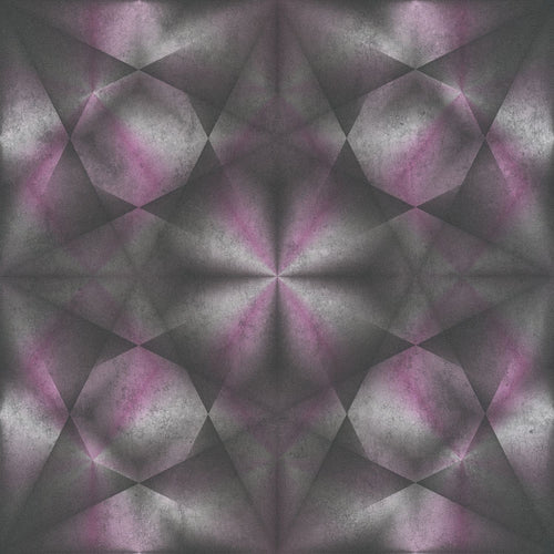 Livingwalls behang 3D-motief lila paars, zwart, roze en grijs - 53 cm x 10.05 m - AS-386921 - vtwonen shop