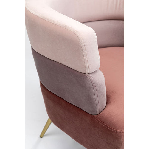 Kare Design Fauteuil Sandwich fluweel roze - vtwonen shop