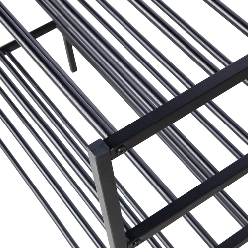 WOOOD schoenenrek Ferro - Metaal - Zwart - 40x85x35